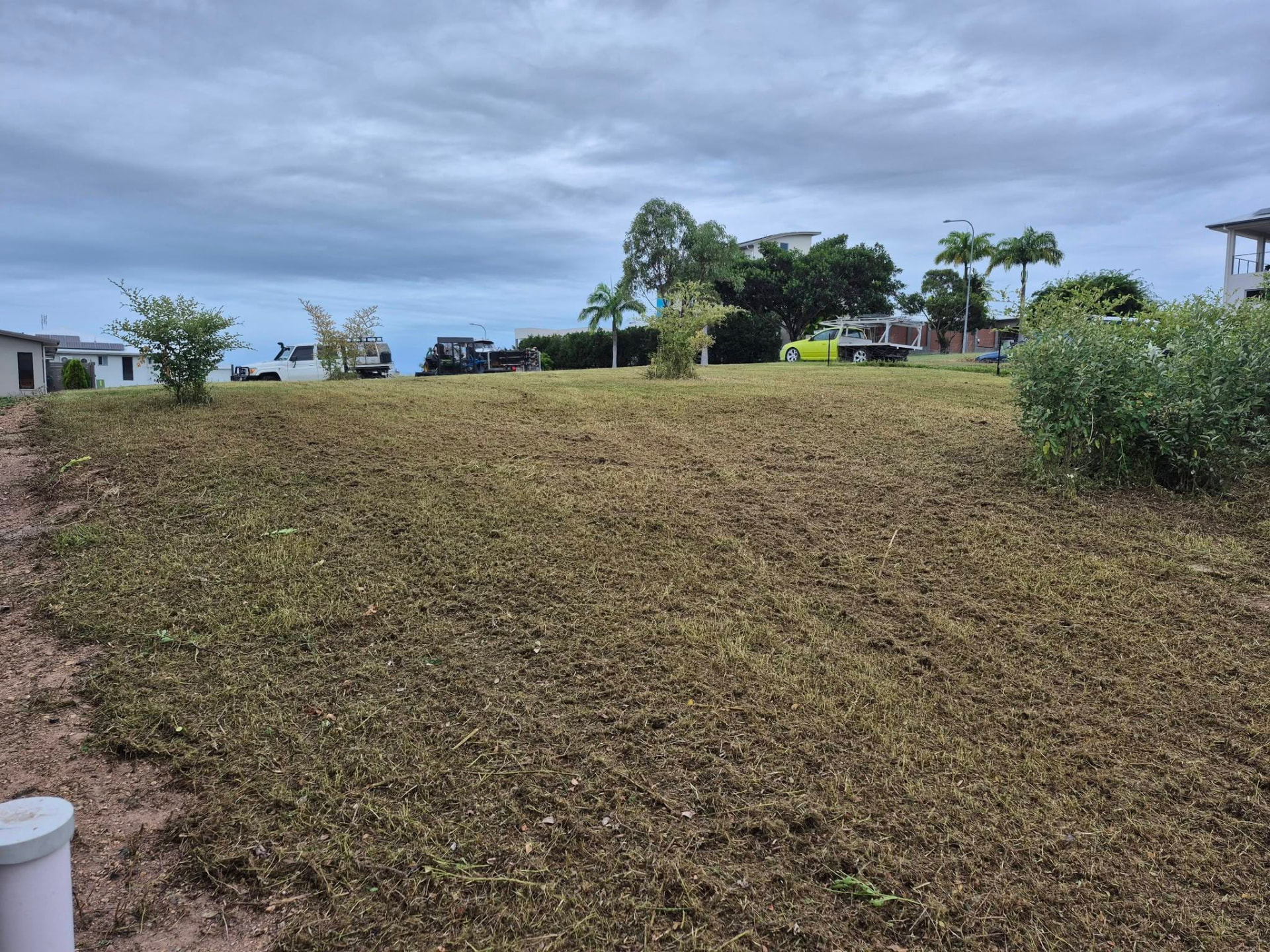After: the same Townsville block slashed, mown and left clean and tidy